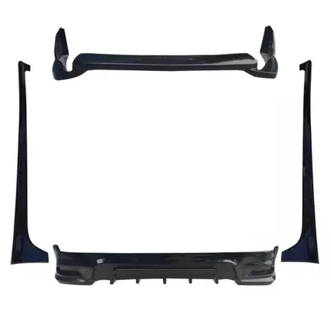 Unpainted Body Kit Front Bumper Front Rear Lip Shovel Side Skirt Assembly For Toyota Yaris 2014 2015 Modified New Style