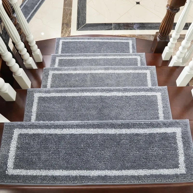 Soft Stair Treads Non-Slip Carpet Mat 28inX9in Indoor Stair Runners for Wooden Steps,Stair Rugs for Kids and Dogs