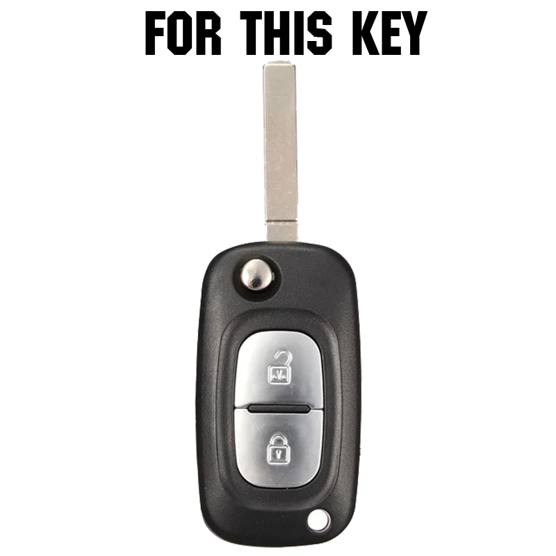 Silikonowe etui na kluczyk samochodowy do Renault Clio Megane Kangoo Modus Flip Remote Key Case 2-button