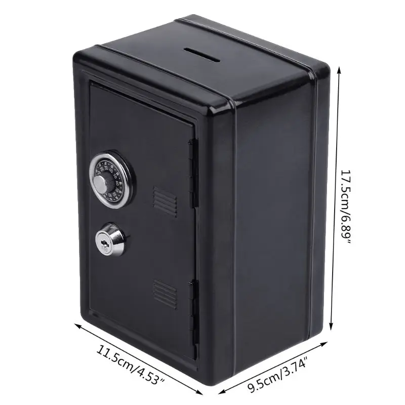 New Safe Security Metal Money Bank Deposit Cash Savings Saving Box 2 Keys