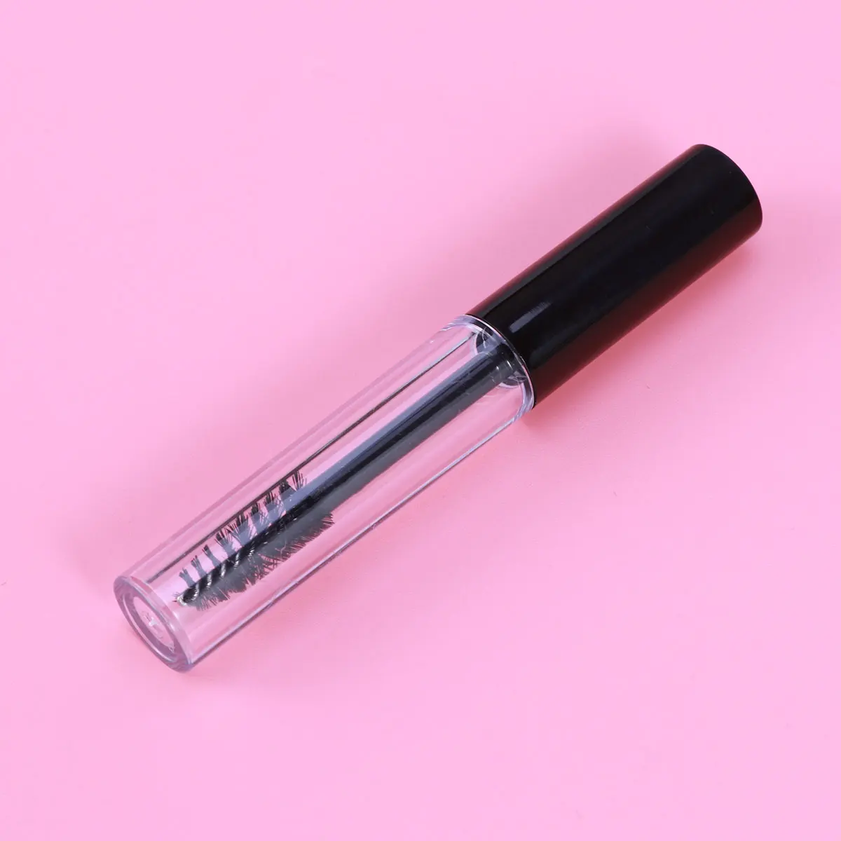 

Eyelash Growth Mascara Tube Empty Vial Bottle Container Plastic 30ml Black Cap Durable Travel Friendly No Leakage
