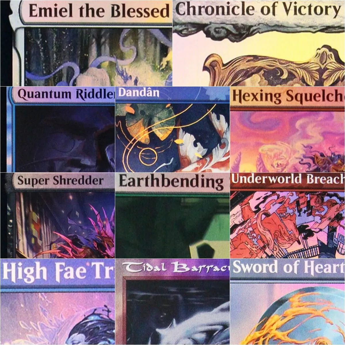 Tarjetas Proxy Mágicas Foil Quantum Riddler/Mystic Sanctuary/Chronicle of Victory, Tarjetas de Juego de Mesa Negras de Alta Calidad