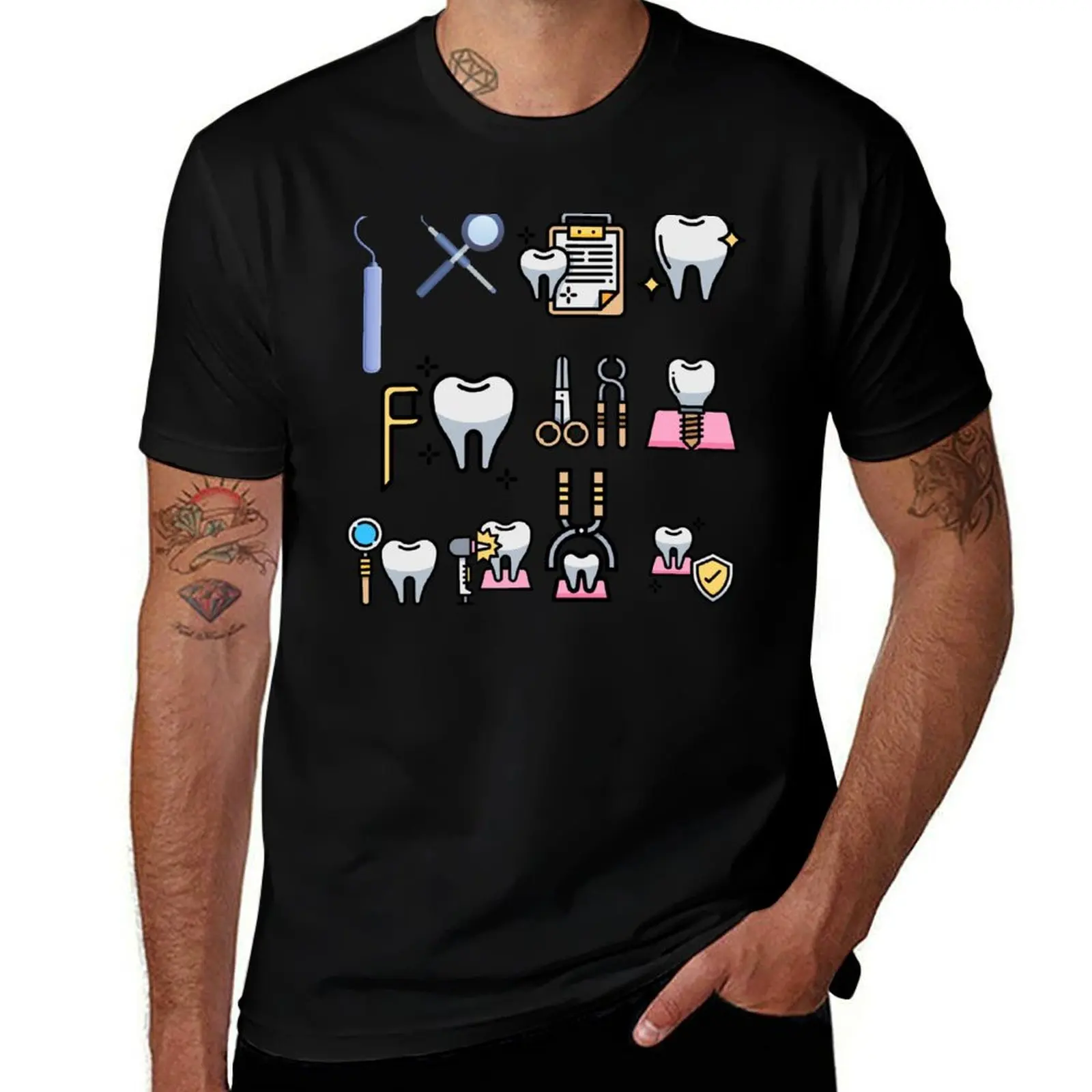 

Dentist pattern: Funny Dentist gift, Dental hygienist gift, Dentist student gift T-Shirt
