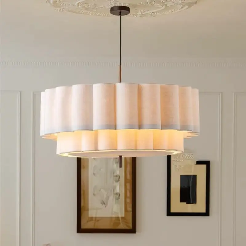 

French chandelier for living bedroom dining room master antique fabric advanced sense designer wabi sandy wind lamps