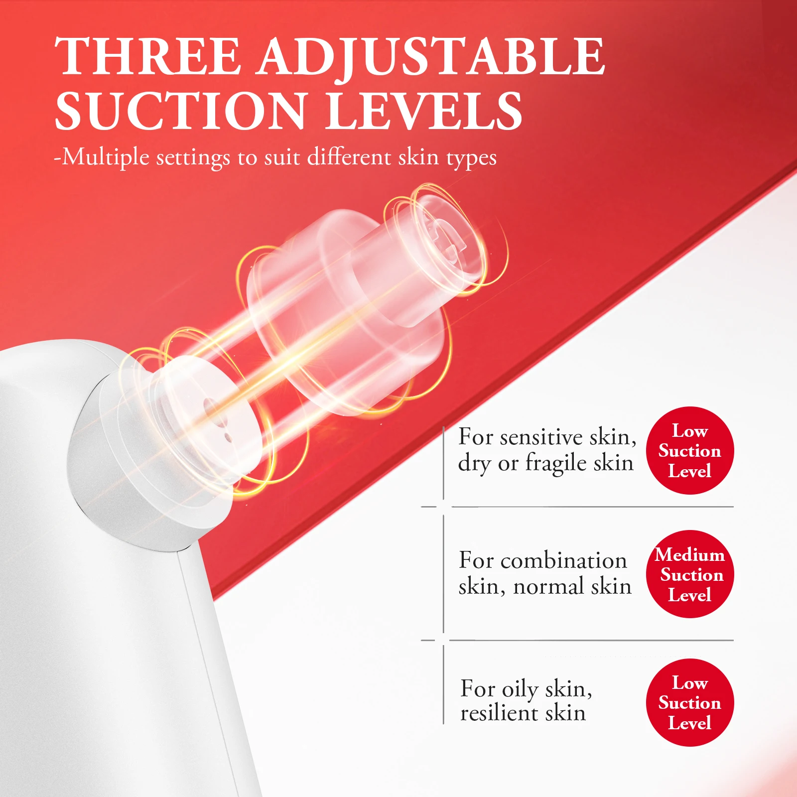 Anlan aspirador elétrico de água, removedor de cravos, limpador de poros, hidro limpeza facial, dispositivo de cuidados com a pele para cravos e sucção de acne