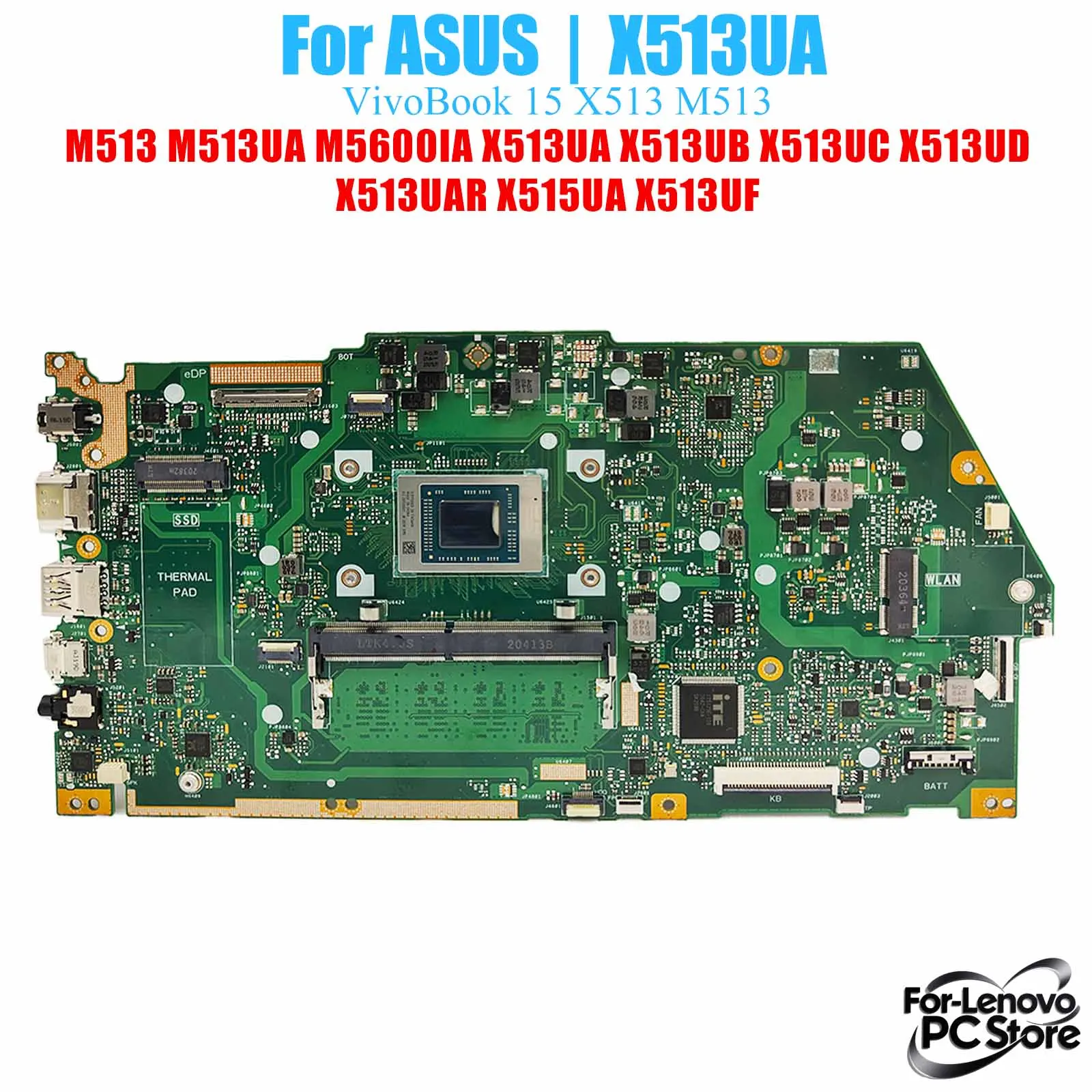 

X513UA для ASUS VivoBook 15 X513UAR X515UA X513UF X513UQ X513MA материнская плата для ноутбука материнская плата для ноутбука