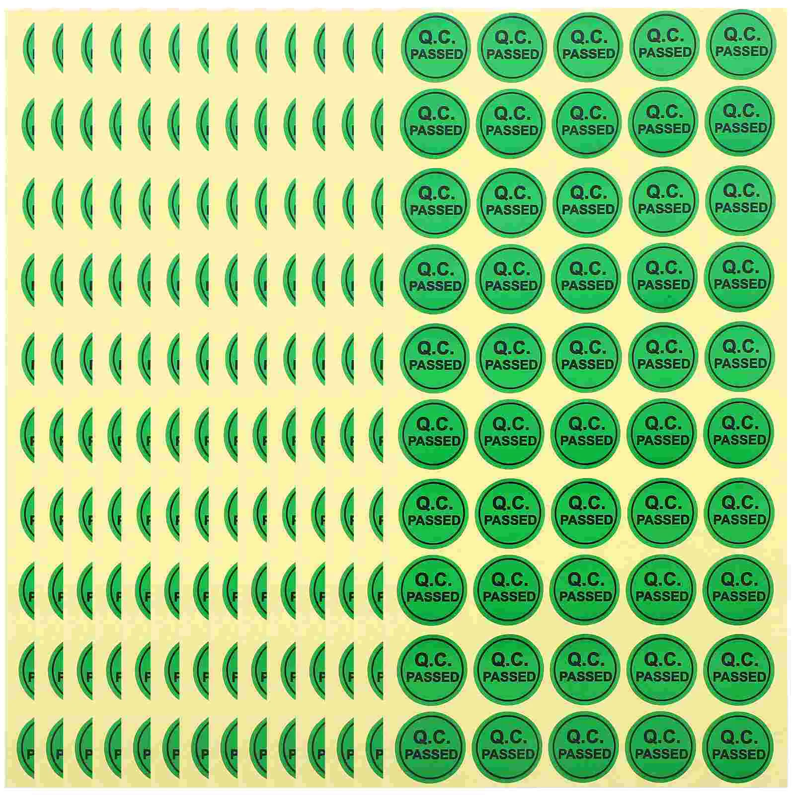 1000 قطعة ملصق جودة التفتيش Qc مرت ملصقات حالة الاختبار لاصق العلامات