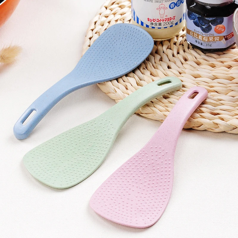 1pcs Rice Spoon Paddle Plastic Non Stick White Rice Cooking Scoop Spatularice Spoon Paddle Rice Cooking Scoop Kitchen Gadget
