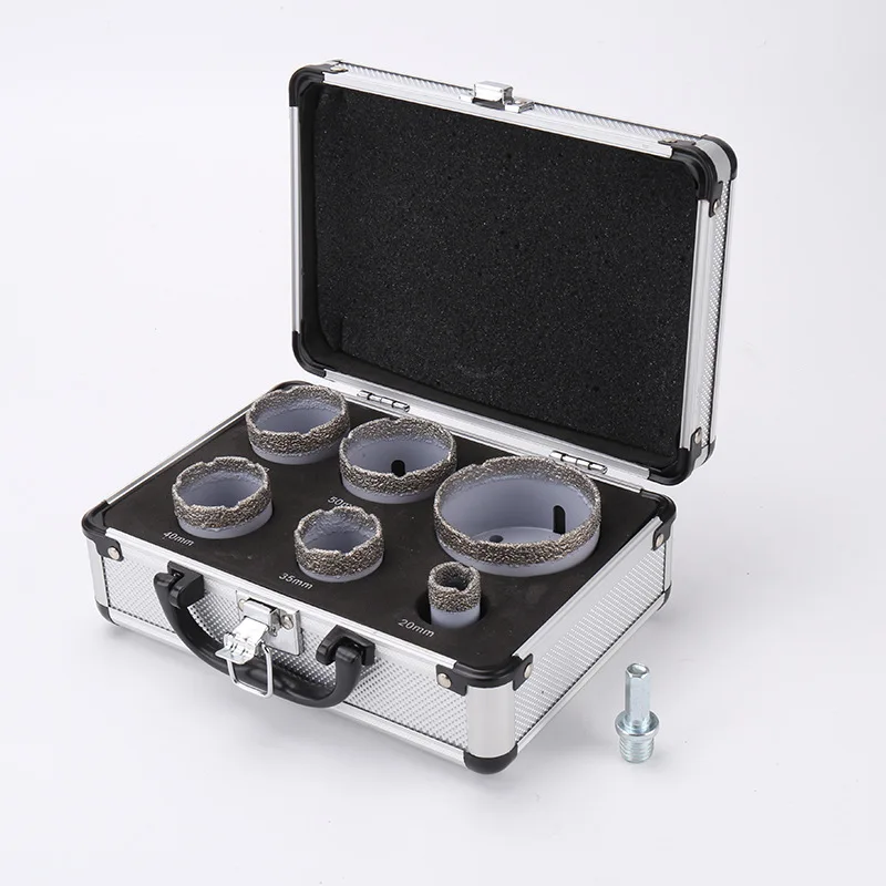 

6Pcs Vacuum Brazed Diamond Hole Saw Set, Stone Drill Bits for Marble, Tile, Sintered Stone, Ceramic, Granite and Quartz