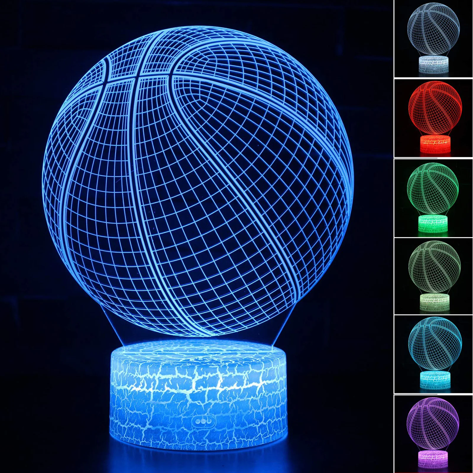 

1 set Basketball Shape LED Night Lamp Touch Control Detachable Easy Install Remove Store Exquisite Workmanship Fine Texture Good