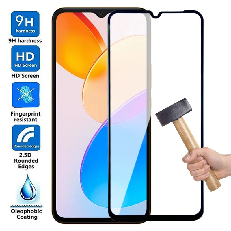 Vidrio Templado completo 100D para Honor X5 X6 X7 X8 X9 X10 X7a X8a Protector de pantalla X20 SE X30 X30i X40 GT X40i película protectora de vidrio