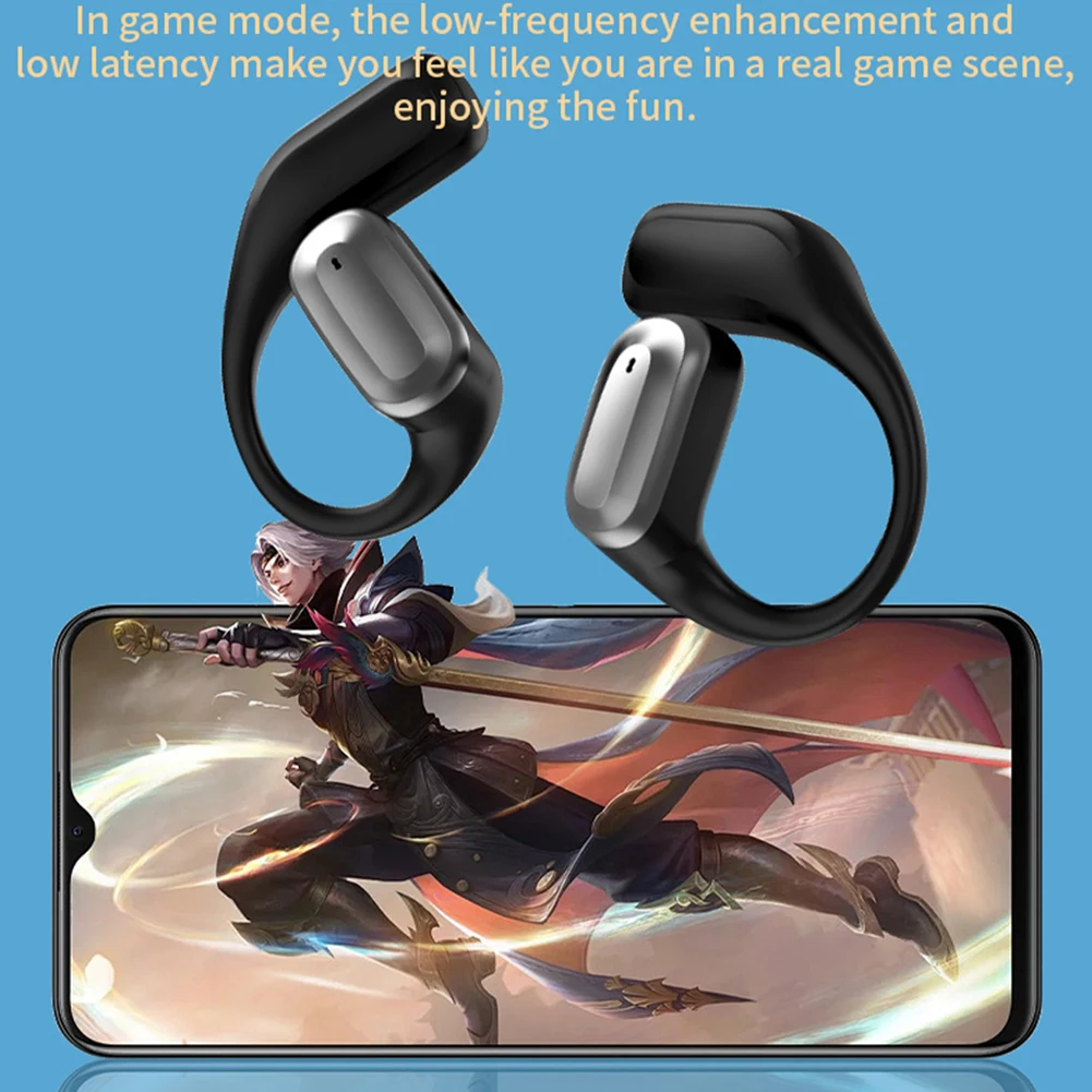 Intelligent Touch Screen Bluetooth-Compatible OWS Headphone IPX5 Waterproof Xp2 Earbuds LCD Colour Screen for Running Fitness