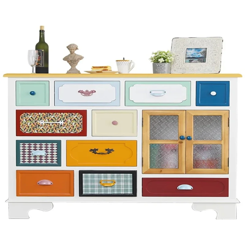 

Bedroom living room side cabinet against the wall storage chest of drawers cabinet