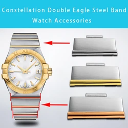 For Omega WatchBand Constellation Double Eagle Steel strap Watch Section Accessories Extension Section Precision 14mm 15mm 17mm