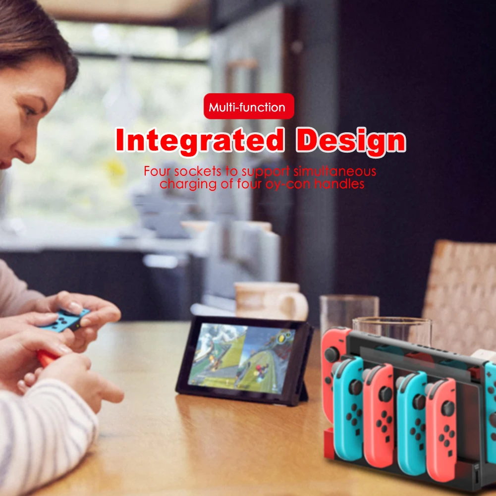 PG-9186 Controller Charger Charging Dock Stand Station Holder for Nintendo Switch NS Joy-Con Game Console Gamepad with Indicator