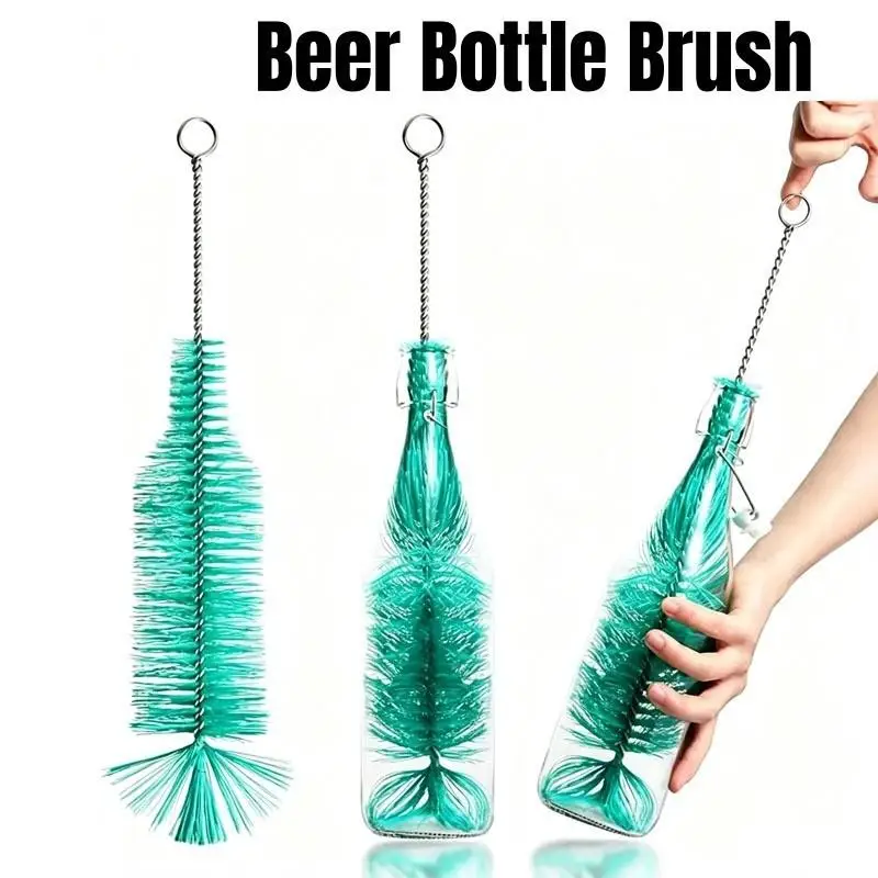 Stiff Nylon Bristle Cleaning Brush BPA Free Safe Cleaner for Sports Bottles Reusable Straws Brew Tubes Spout