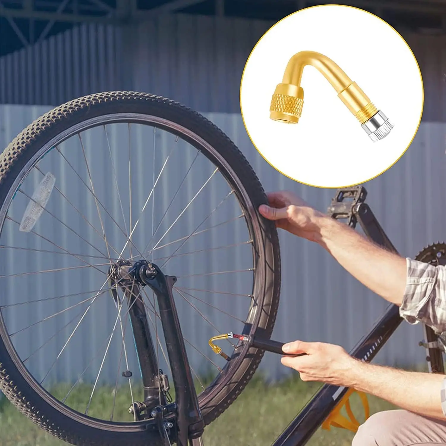 

3PCS Caravan Tire Valve Stem Extender Front Rear Tire Inflation Extension Rods Tire Accessories For RV Bicycle Motorcycle