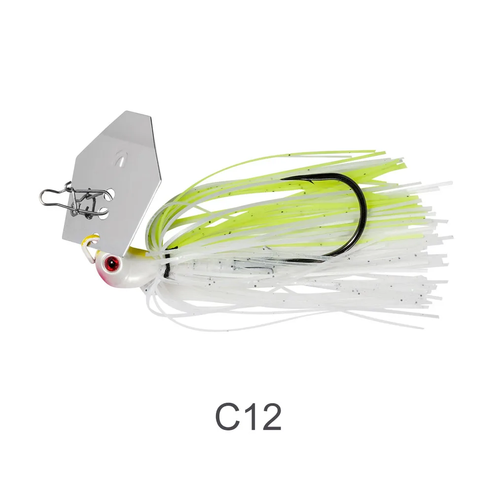 NOEBY Chatterbaits 10,5g 14g 21g 28g 35g Nadelhaken-Bladed-Jig Drahtköder Wobbler für Barsch und Hecht Chatterbait Angelköder