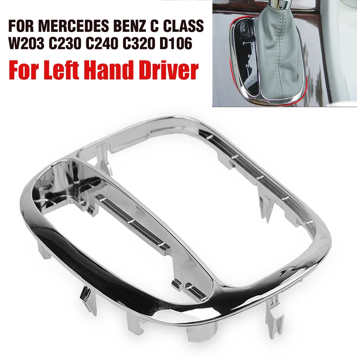 

2032672088 Center Shifter Trim Cover Bezel For Mercedes-Benz C Class W203 W209 CLK320 Shift Gear Cover Panel Trim Frame Bezel