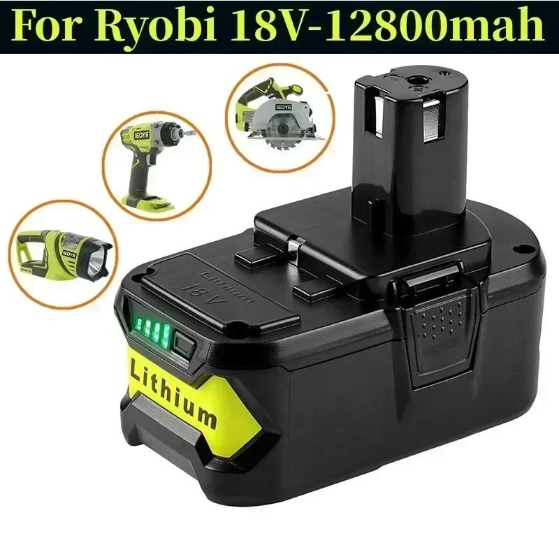 

New Replace Ryobi ONE18V Wireless Power Tool BPL1820 P108 P109 P106 RB18L50 RB18L40 Lithium Ion Battery 12800mah 18Vcharger