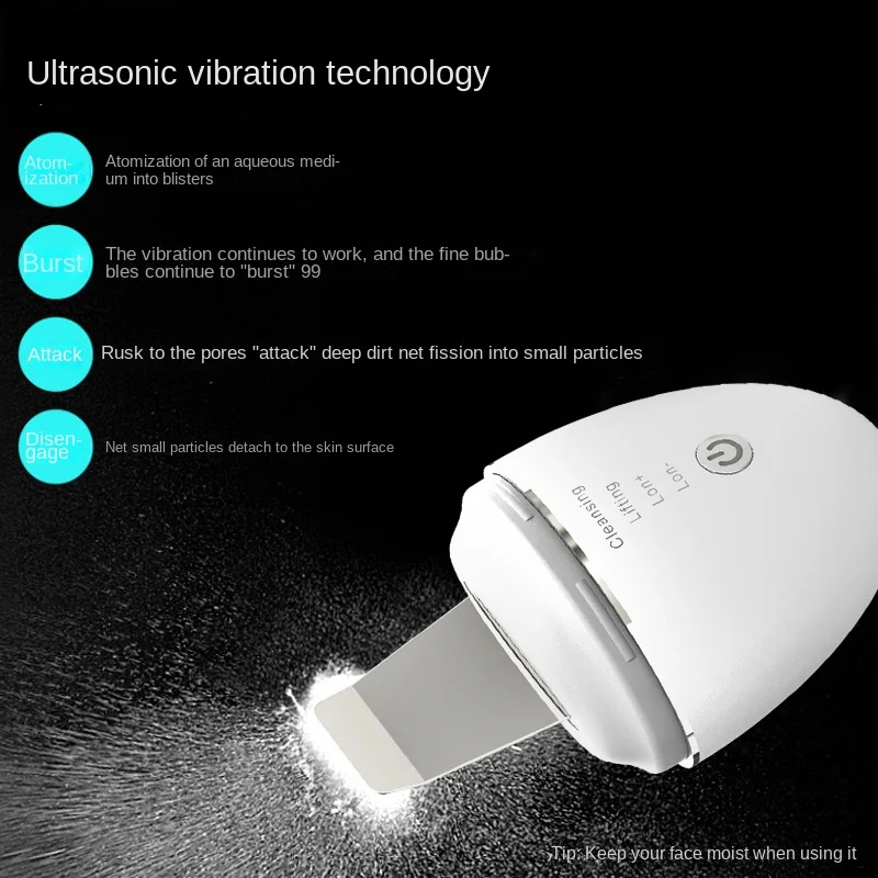 المهنية بالموجات فوق الصوتية العناية بالبشرة مقشر جهاز الوجه منظف المسام مصل ضخ مكافحة الشيخوخة المنزل الجمال أداة قناع الوجه