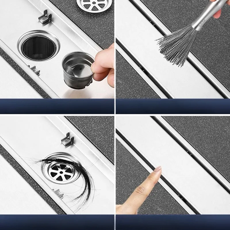 

Stainless Steel Long Invisible Floor Drain, Concealed Odor Proof Floor Drain, Deep Water Sealed Reverse Side Length Floor Drain