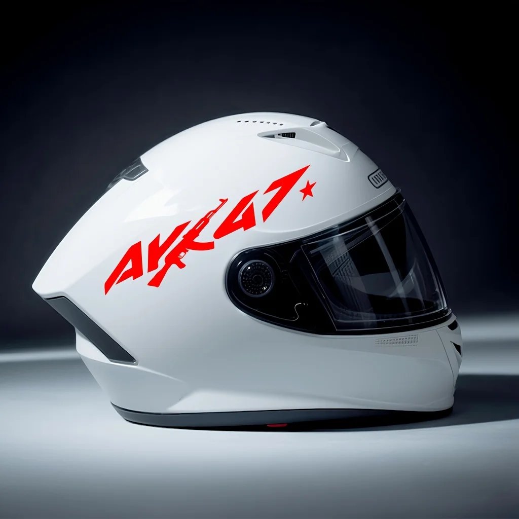 

Наклейка на мотоцикл с узором AK47 — прочная наклейка в гоночном стиле для топливных баков, боковых панелей, шлемов и т. д. Высококачественная красная звезда