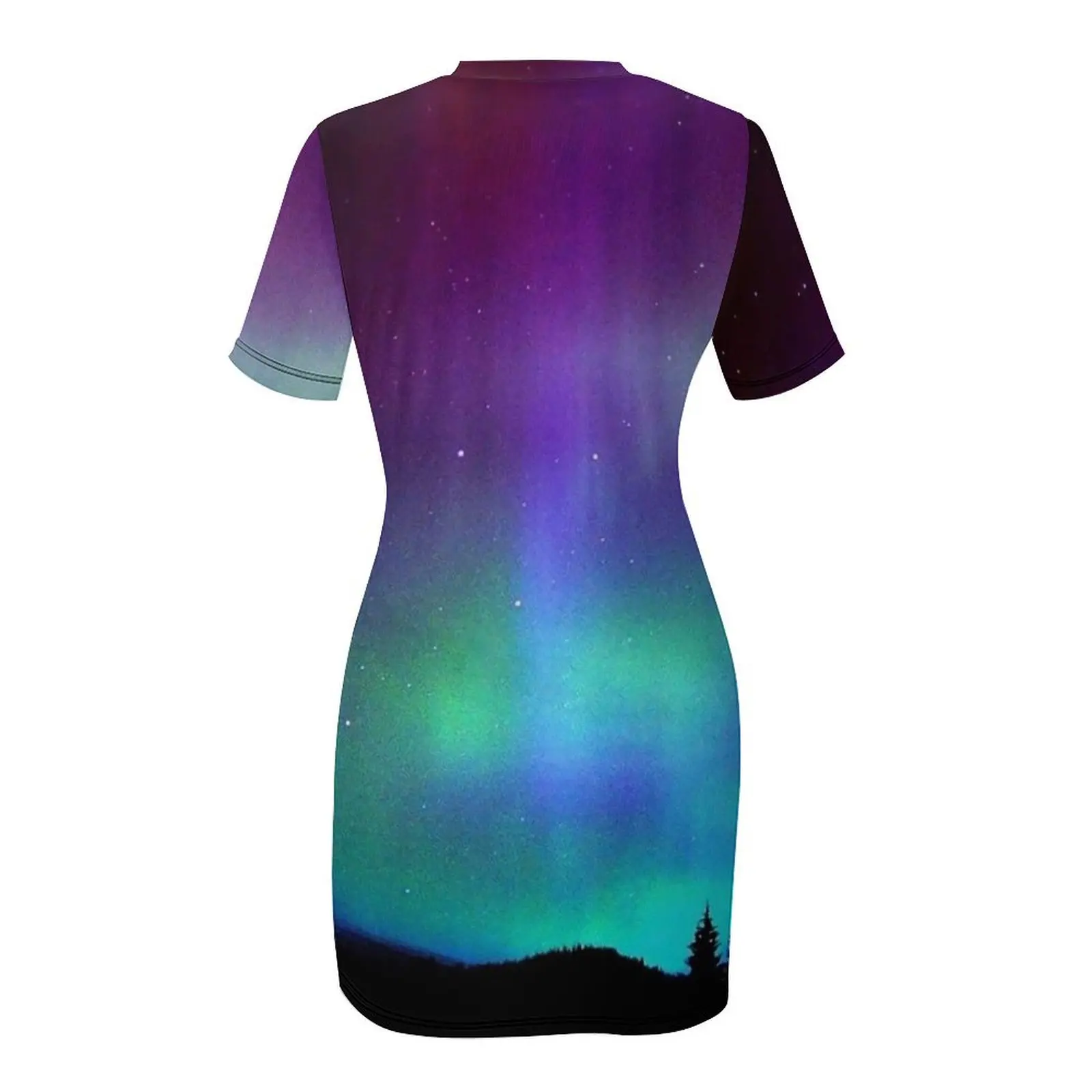 فستان نورثرن لايت بأكمام قصيرة فساتين سهرة فاخرة للنساء 2025 فستان حفلة موسيقية فستان نسائي طويل فساتين صيفية