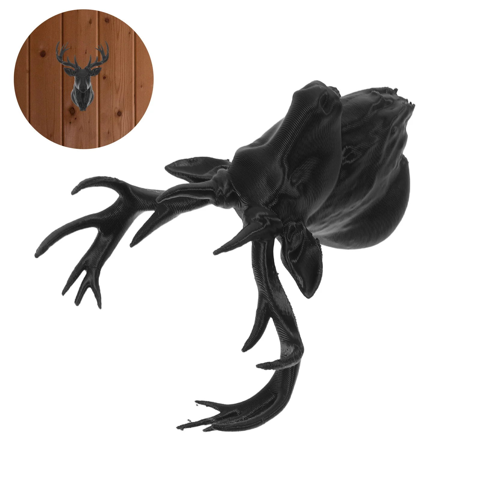 

Boho Mini Deer Head Wall Mount Lightweight Plastic Decoration for Dollhouse Scene Rustic Home Art Living Room Bedroom Decor