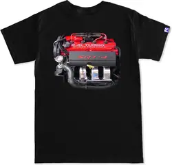 メンズrビルトドターボエンジンTシャツ、srt 4