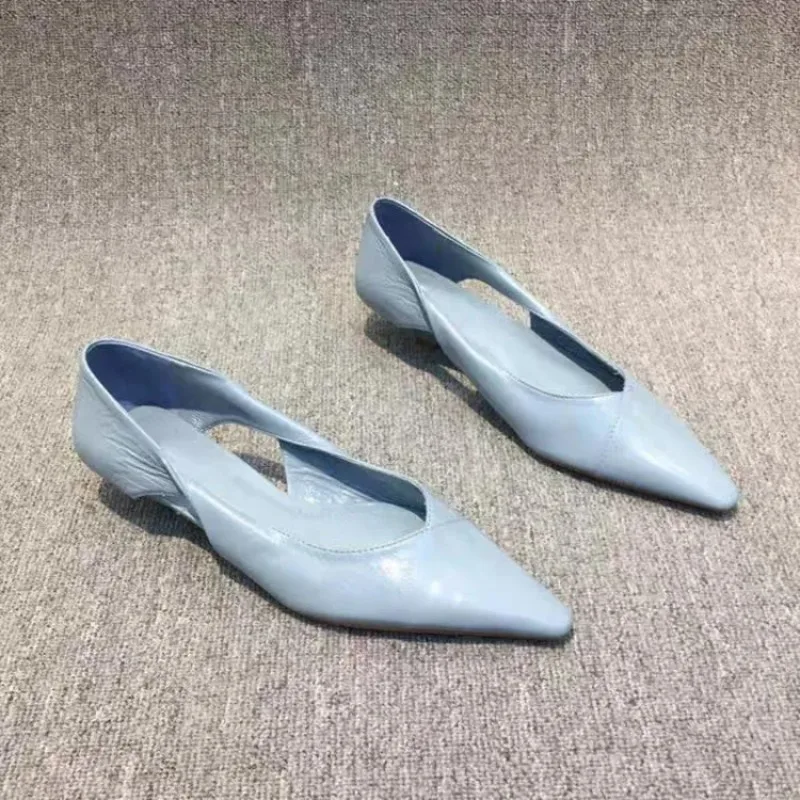 Shoes Woman 2025 Autumn Pointed Toe Modis Casual Female Sneakers Flats Low Heels New Fall Comfortable Cute Dress Solid Lace-Up