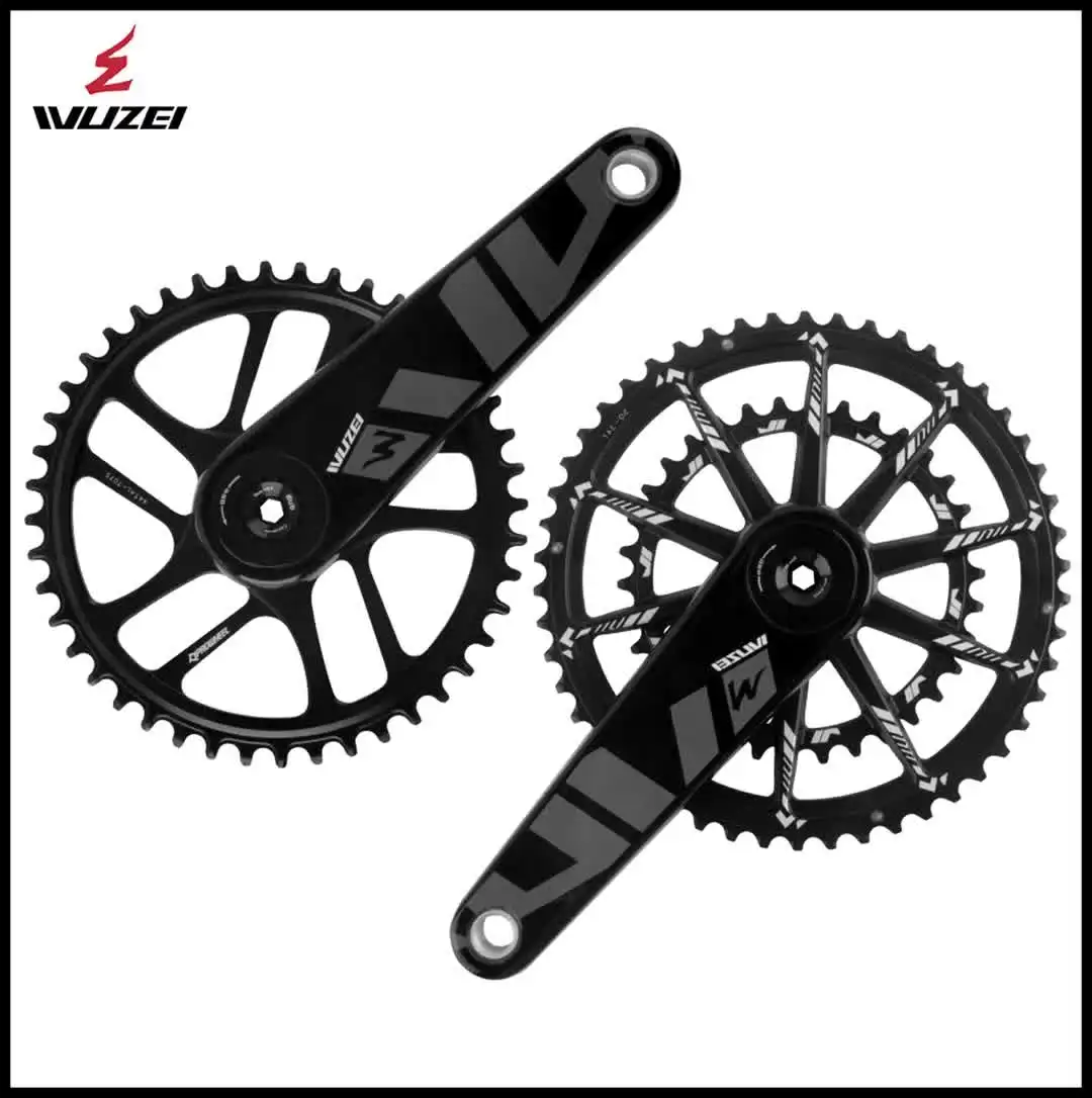 Carbon Fiber Road Bike Crankset 165mm 170mm 3 Bolts