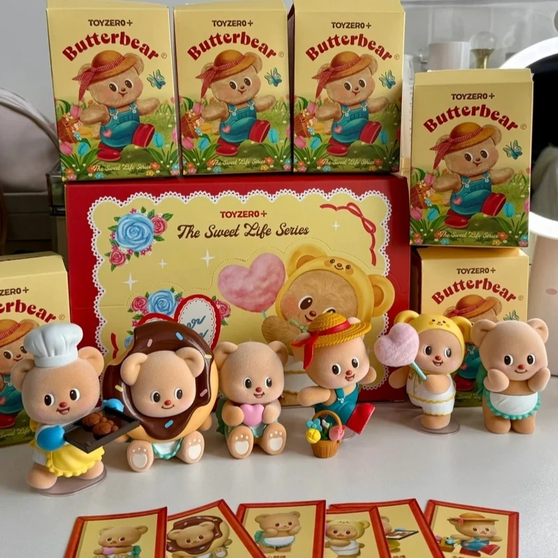 

Подлинная фигурка плюшевого мишки с маслом Tosck, милая повседневная слепая коробка, кавайная кукла, детская игрушка, подарок подруге