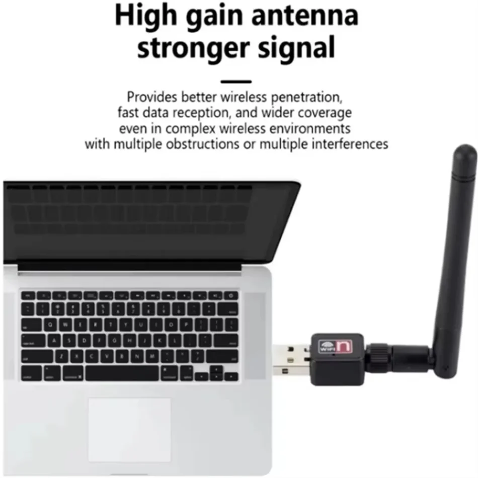 

USB Wi-Fi адаптер 150 Мбит/с 2,4 ГГц с антенной USB 802.11n/g/b Ethernet Wi-Fi ключ RTL8188 Беспроводная сетевая карта для ПК Windows