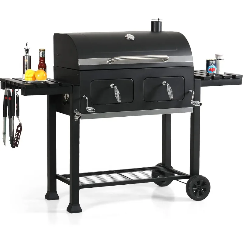 Captiva Designs Extra Large Charcoal BBQ Grill with Oversize Cooking Area(794 SQIN), Outdoor Cooking Grill with 2 Individual