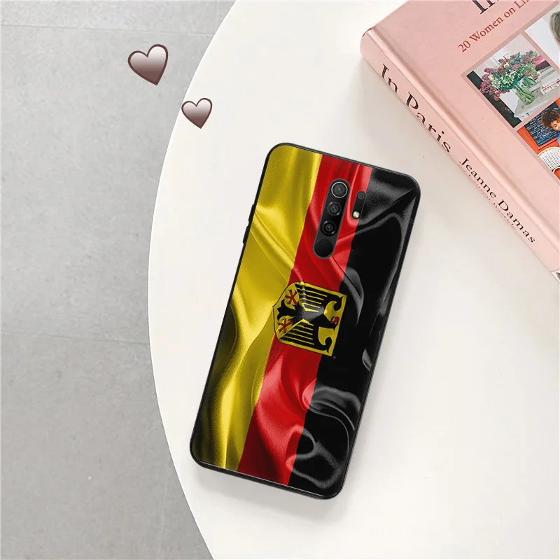 Phone Case for Redmi A2 A1 K60 K50 K40 9T 9C 9A Note 9 9S 8T 8 7 Xiaomi CC9Pro Ecuador Egypt Estonia flag Black Anti-Drop Cover