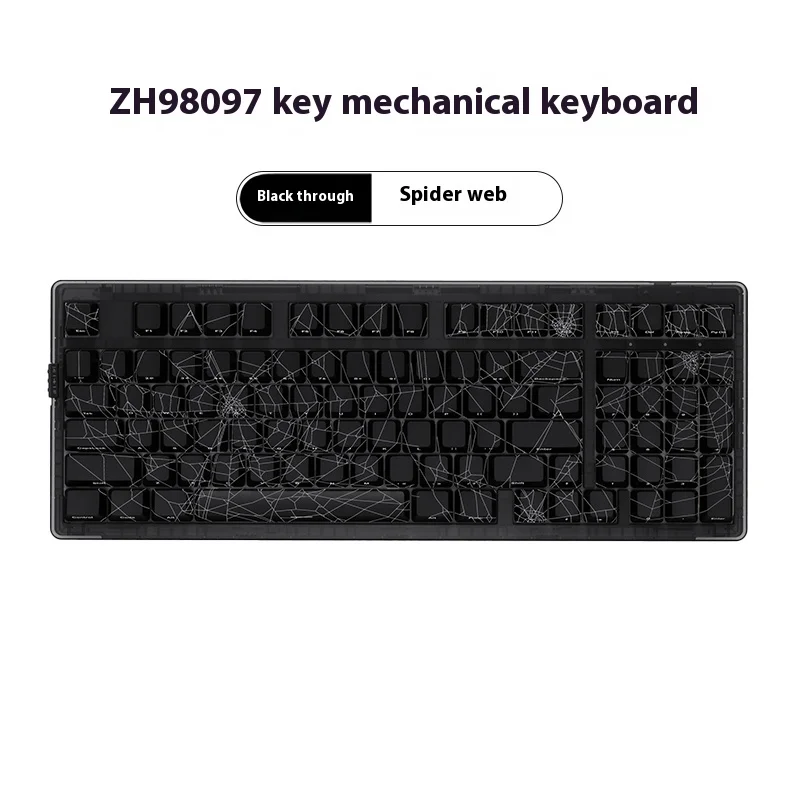 ZORNHER Zuohe ZH980 Spider Web لوحة المفاتيح الميكانيكية 3 وضع لوحات مفاتيح الألعاب اللاسلكية RGB مبادلة ساخنة تخصيص ملحقات الكمبيوتر الهدايا