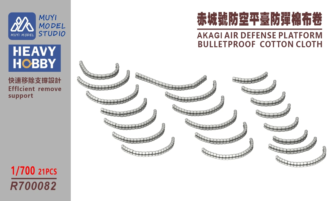 MUYI MODEL R700082 1/700 AKAGIAIR DEFENSE PLATFORMBULLETPROOF COTTON CLOTH 3D Print Part