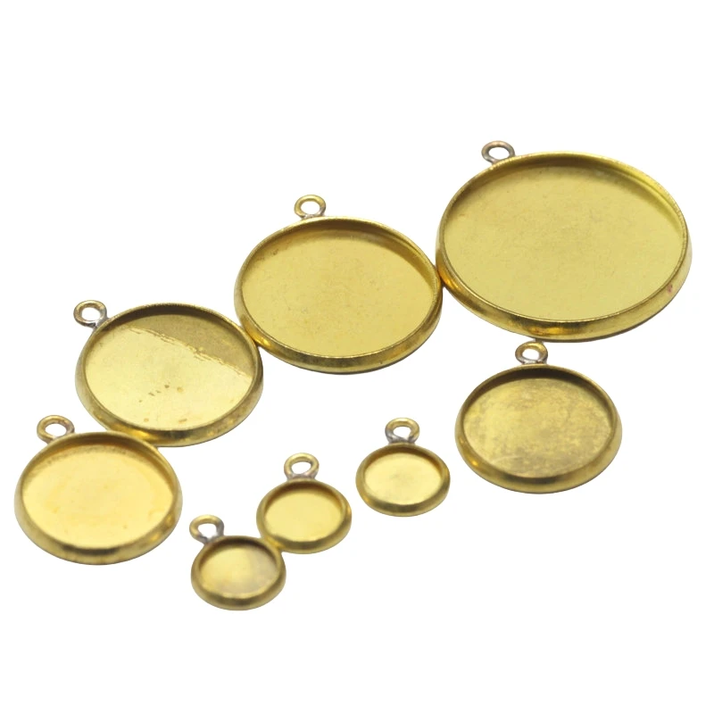 

Базы для кабошонов BoYuTe (100 шт./лот), 6-8-10-12-14 мм, из необработанной латуни, для рукоделия, аксессуары для изготовления ювелирных изделий