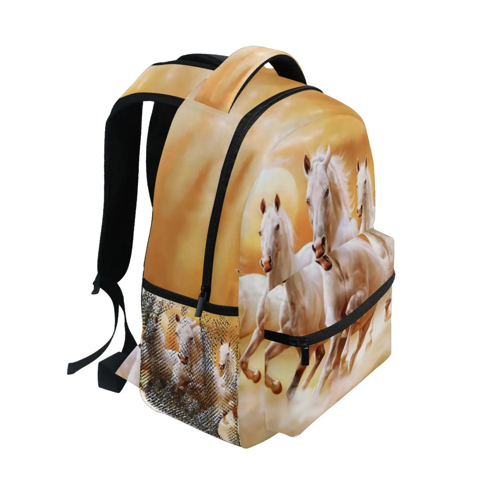 New Children's schoolbag Youth backpack Horse print luxury backpack suitable for boy girl  laptop bag Back to school