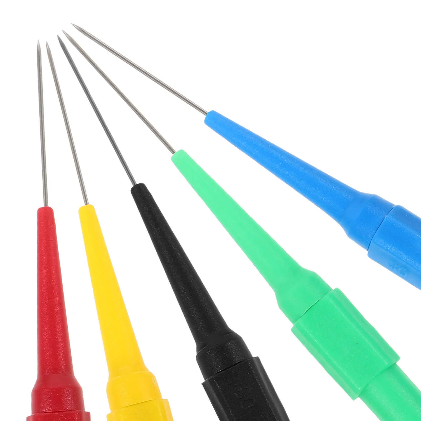 5Pcs Multimeter Probe Automotive Repair Testing Needle Insulated Back Probe Kit Wire Piercing Tool Piecing Needle Kit