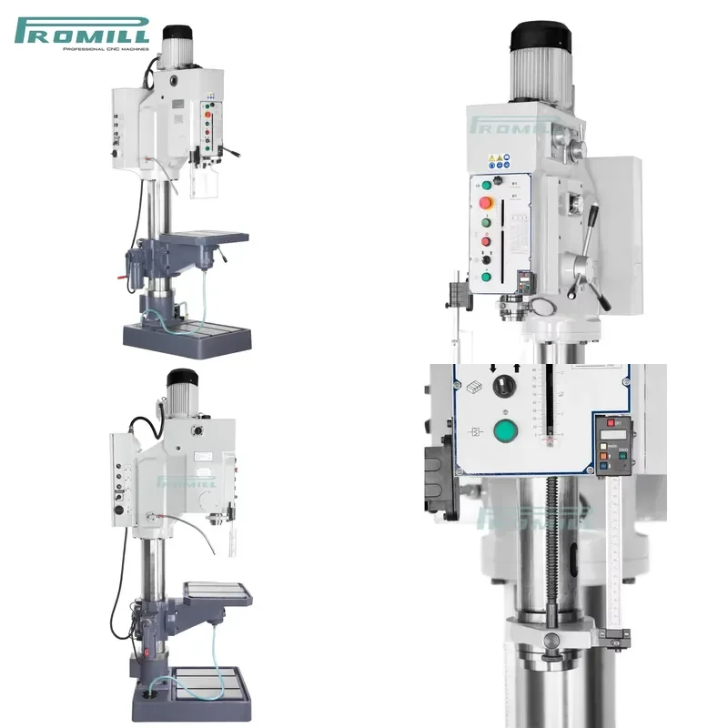 HCY Promill Multifunction Column Drilling Machine Z5050 Vertical Cast Iron Structure 50mm Drilling Capacity M30 Tapping