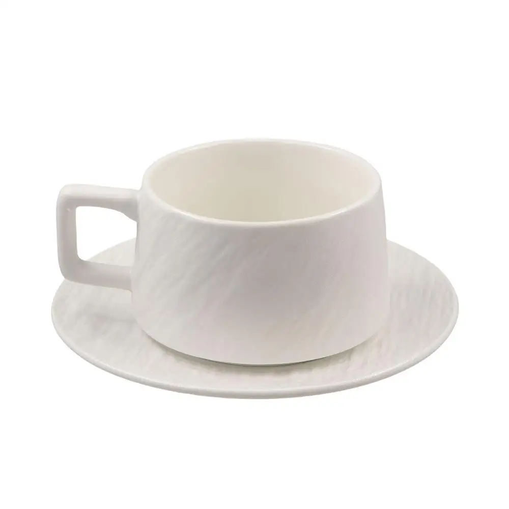 High Beauty Rock Sand Ceramic Coffee Cup Heat-resistant Sturdy Breakfast Mug Comfortable Handle Durable Ceramics The Dish Suite