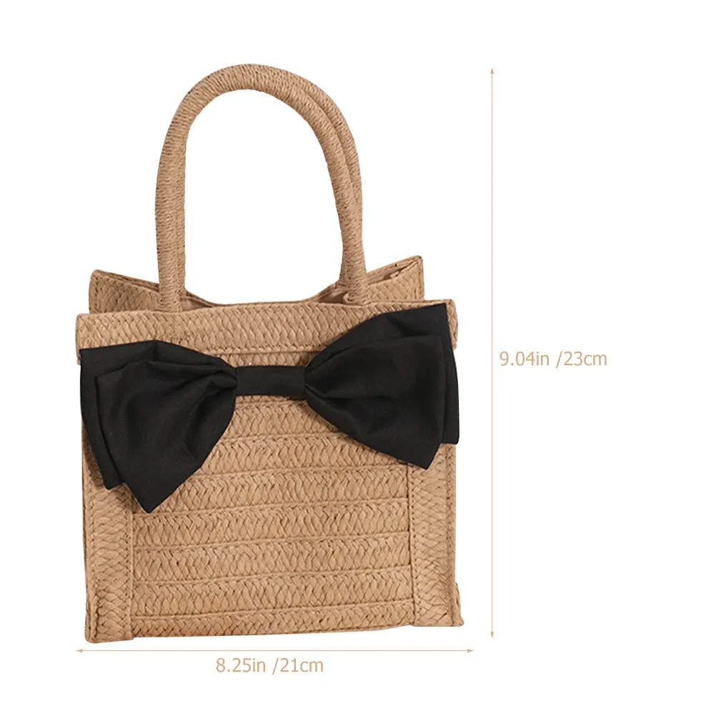 Hand Woven Straw Bag Large Capacity Foldable Tote for Women Daily Shopping Beach Travel Lightweight Storage Pouch Casual Female