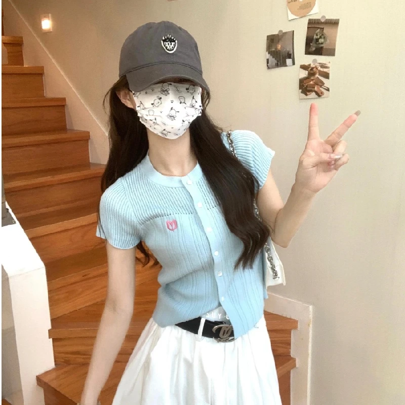 

New Stylish Knitted Sweater for Women Anti-Pilling Classy Open Cardigan Thin Summer Commute Style Female Fashionable Knitwear