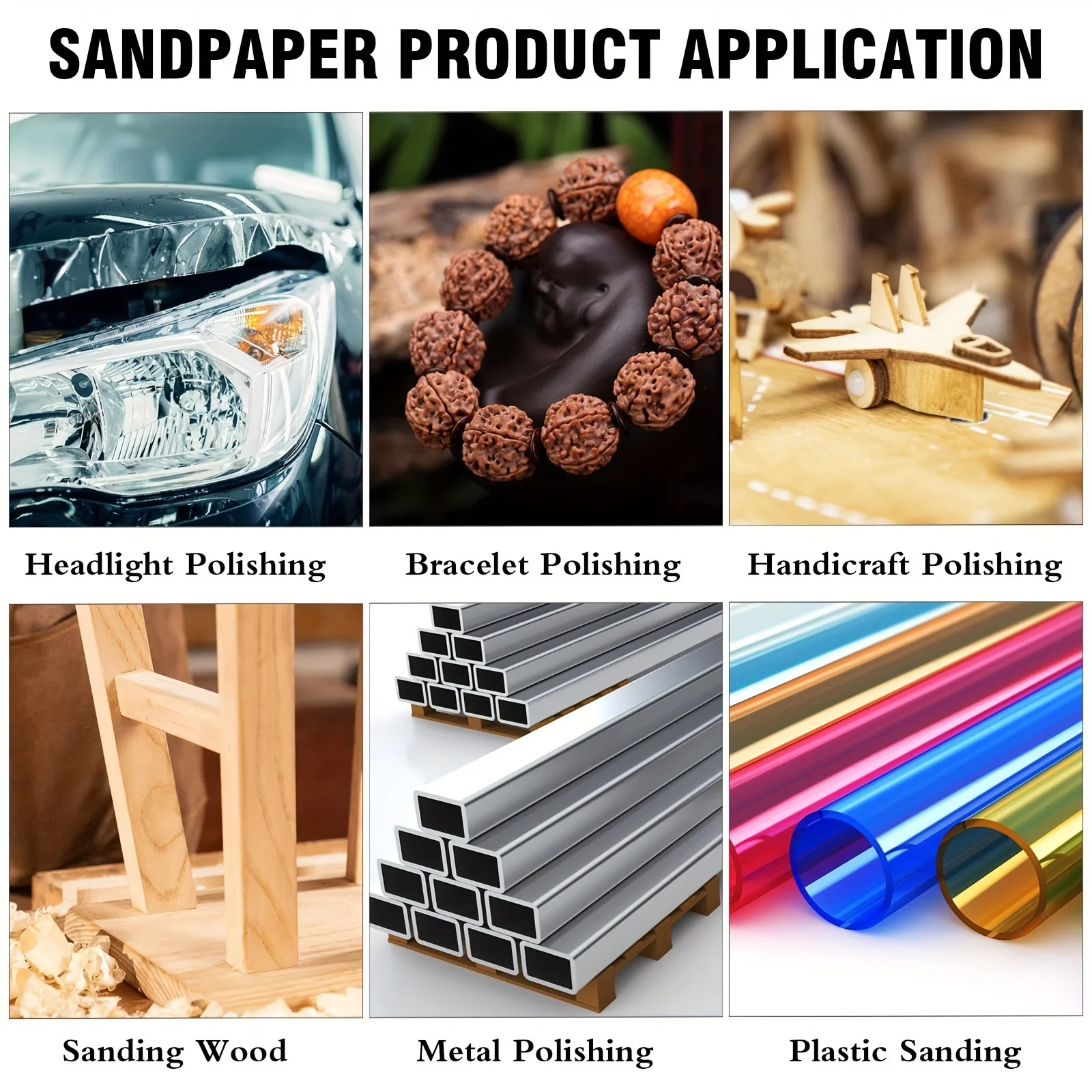 2Inch Sanding Disc 124Pcs, Wet Dry Hook & Loop Sandpaper 60 to 10000 Grit with Backing Pads & Interface Pad for Auto Metal Wood