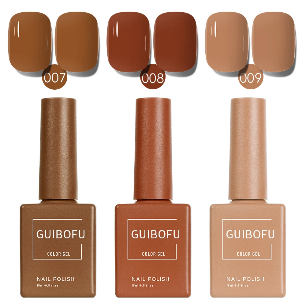 3 Stks/set Gel Nagellak Set Fall Shine Finish Semi Permanente Glitter Pailletten Nagellak Set Drenken Uv Lak Nail Art