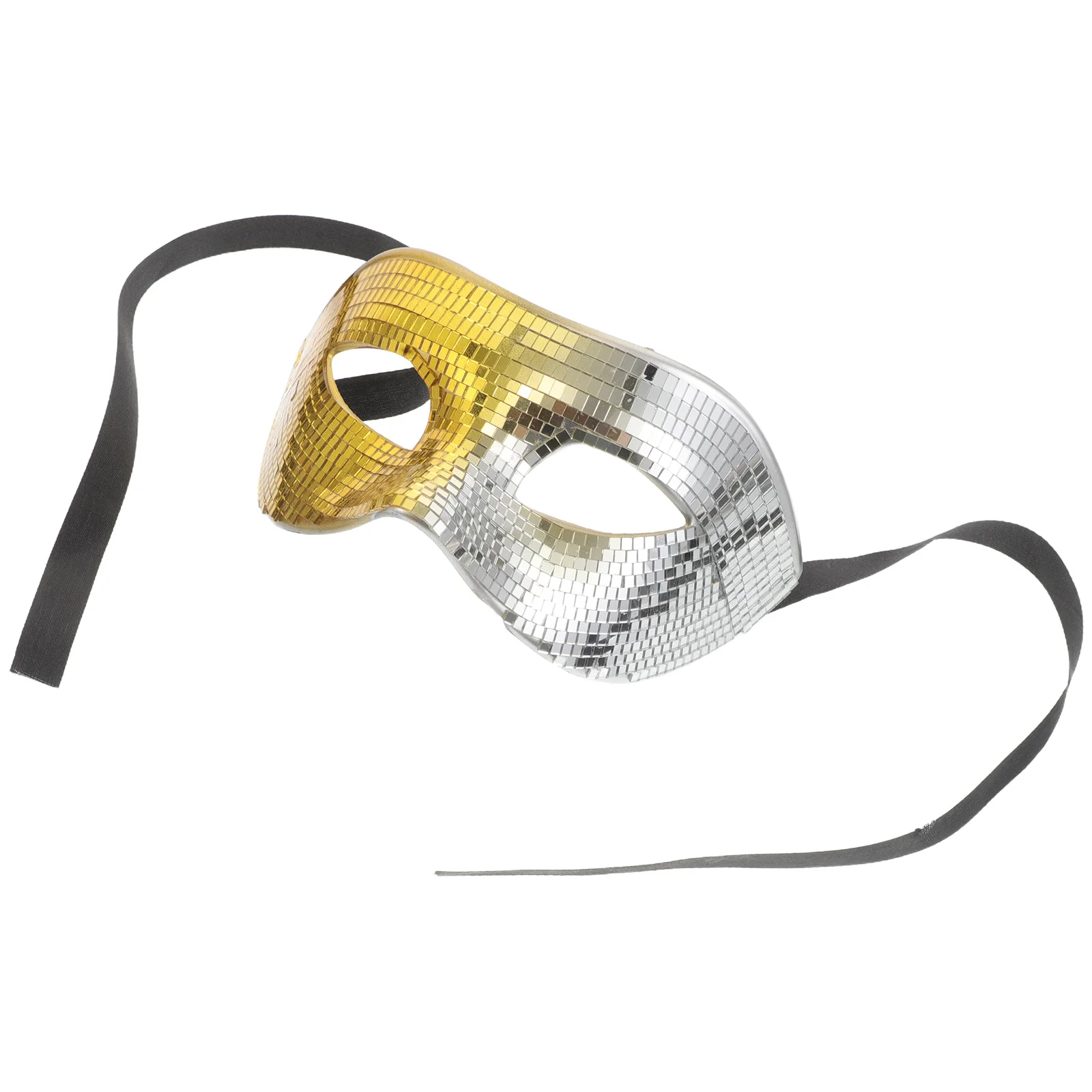 

Shining Disco Mask Half Face Glittered Mirror Look for Halloween Costume Party Clubwear Dj Event Fancy Masquerade Gatherings