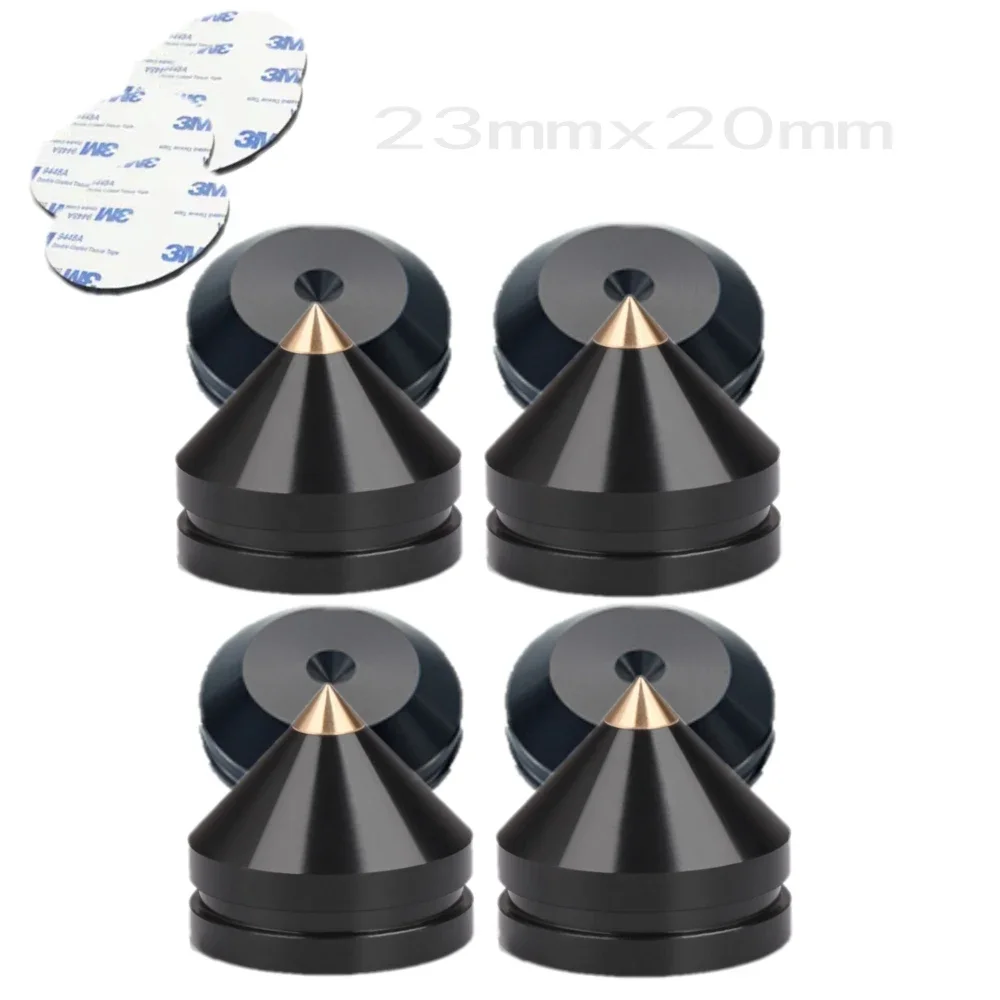 4Pcs speaker Stand Feet Foot Pad aluminium alloy metal Spikes Cone Floor Foot Nail for loudspeakers Shoes Spike shock absorber