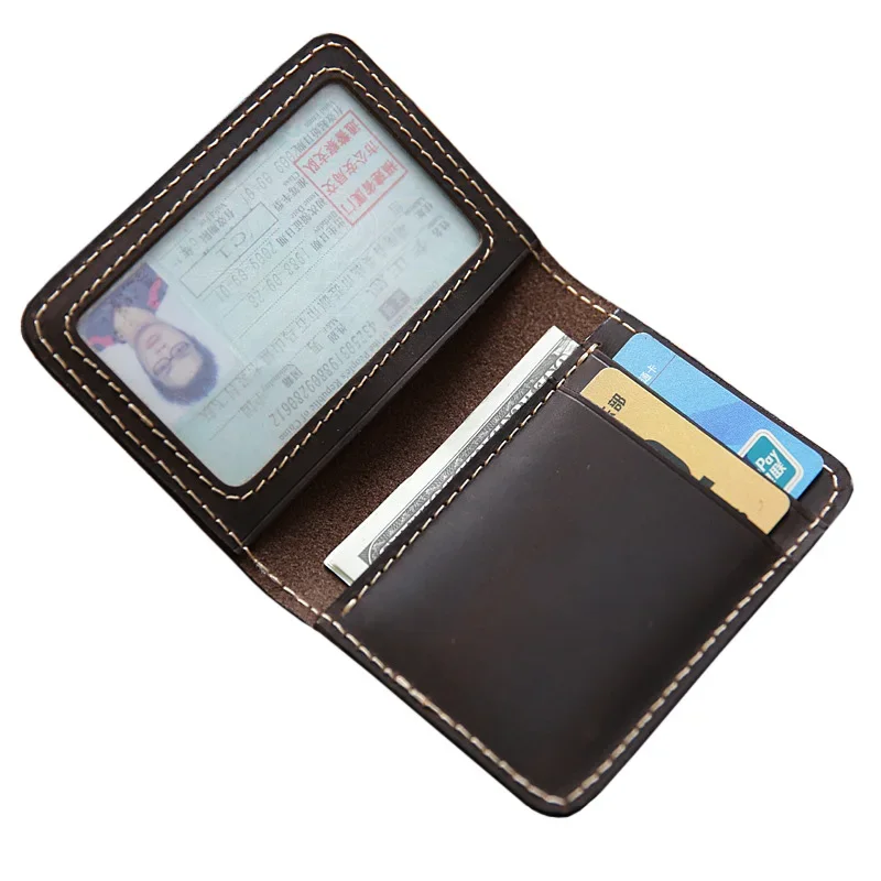 Real Leather Credit Card Holder Men Minimalist Wallets for Cards Minimal Slim Wallet for Men Id Card Holder